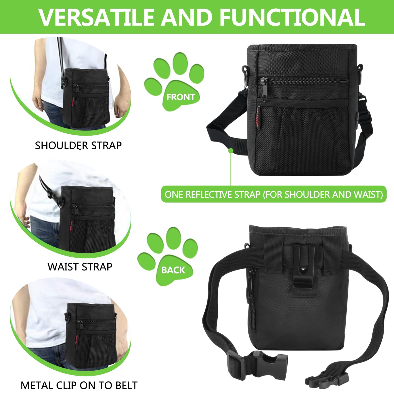 kissleaf distributeur-sac-crottes-integre, pratique lors des sorties.
