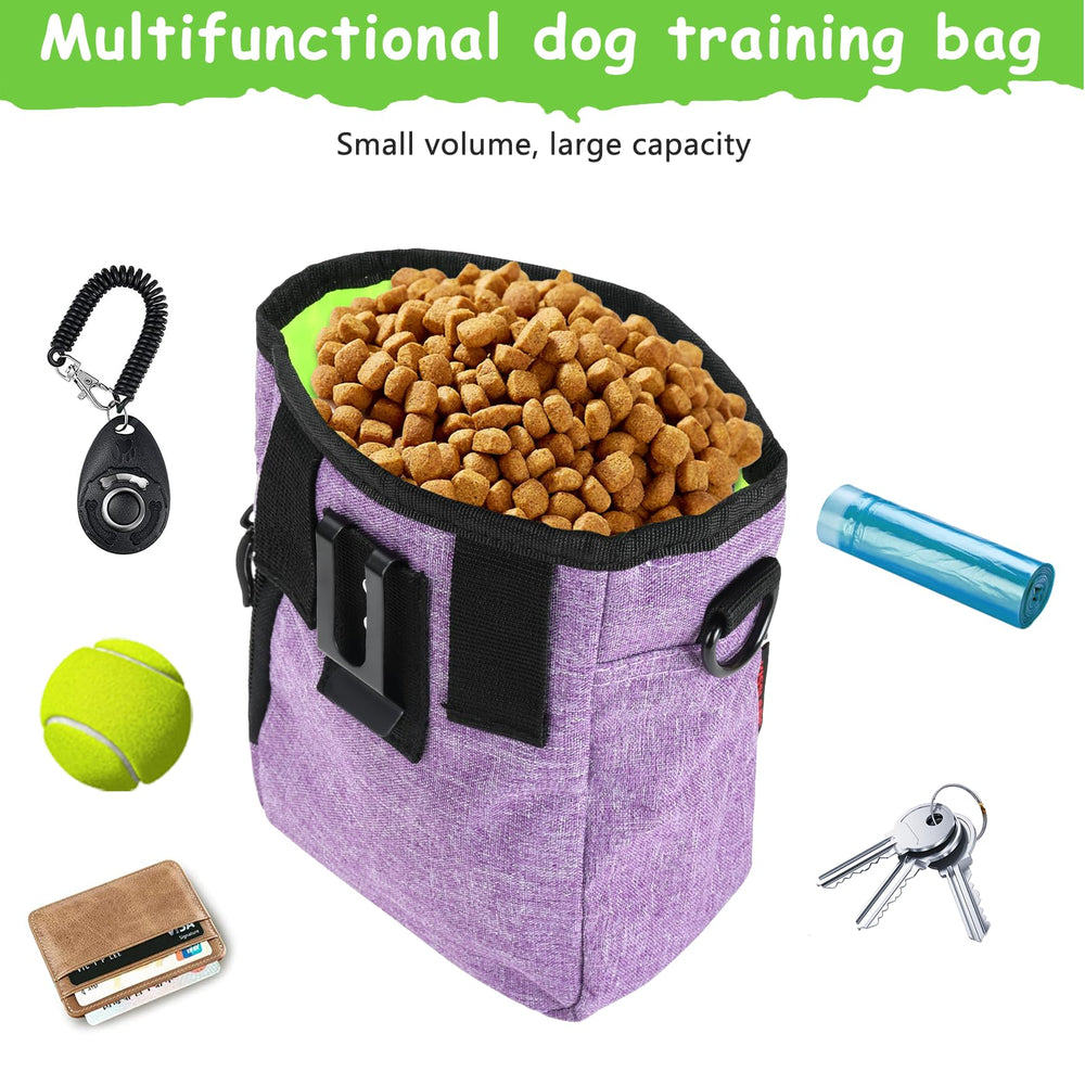 kissleaf pochette entraînement chien grand-format, rangement généreux pour friandises et clicker