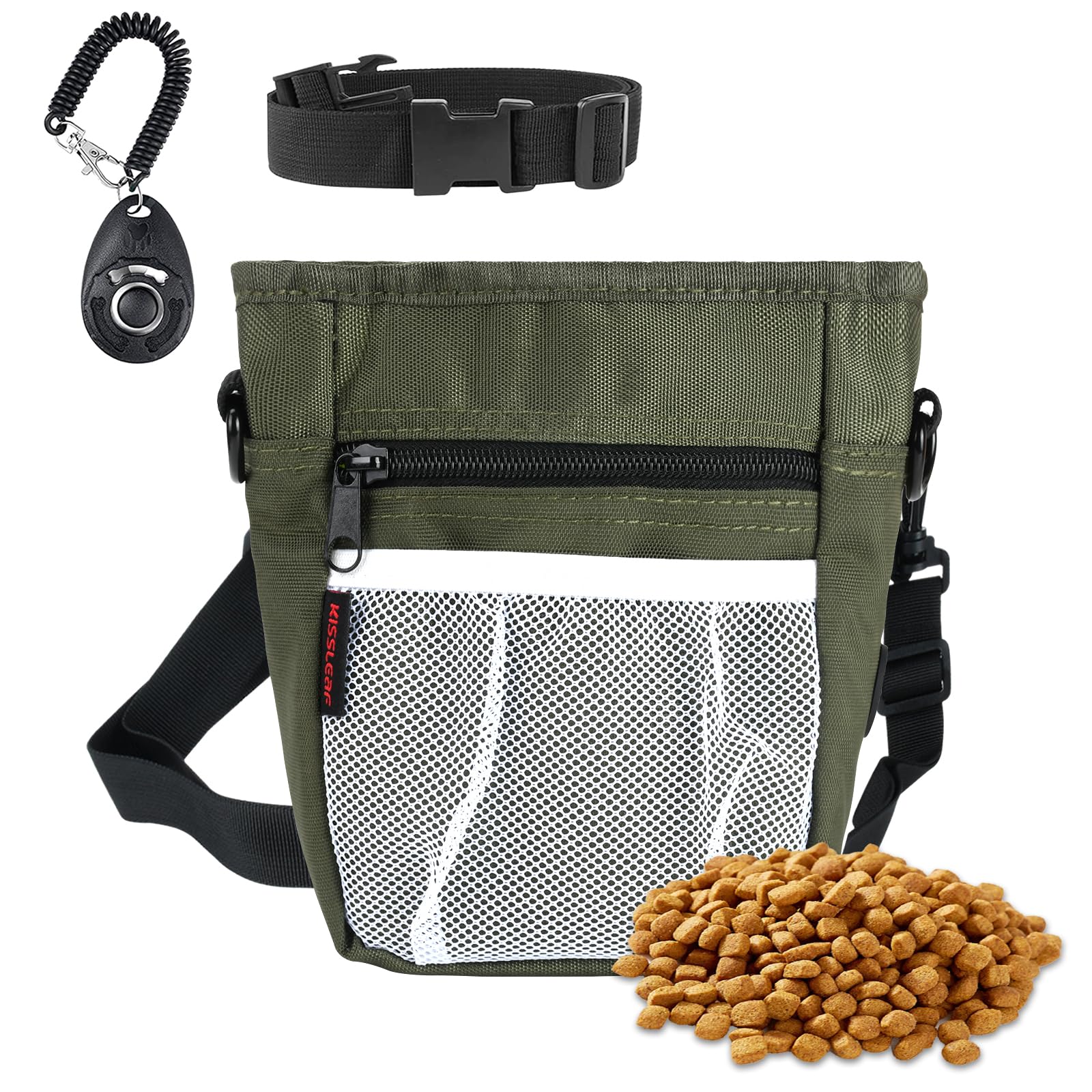 Kissleaf sac d'apprentissage chien avec fermeture aimant pour un accès rapide.