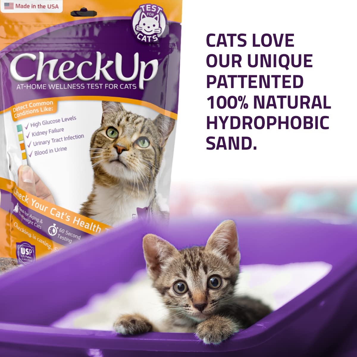 KIT4CAT CheckUp : deux bandelettes rapides détectent pH, protéines, glucose et sang