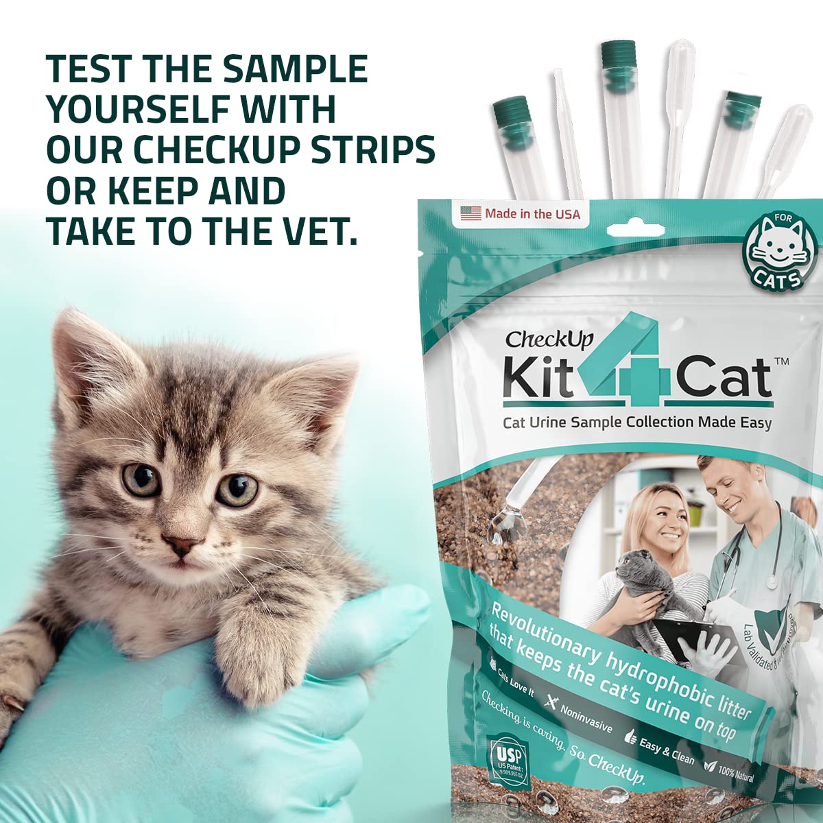 Kit4Cat utilisation simple à la maison pour vérification de la santé