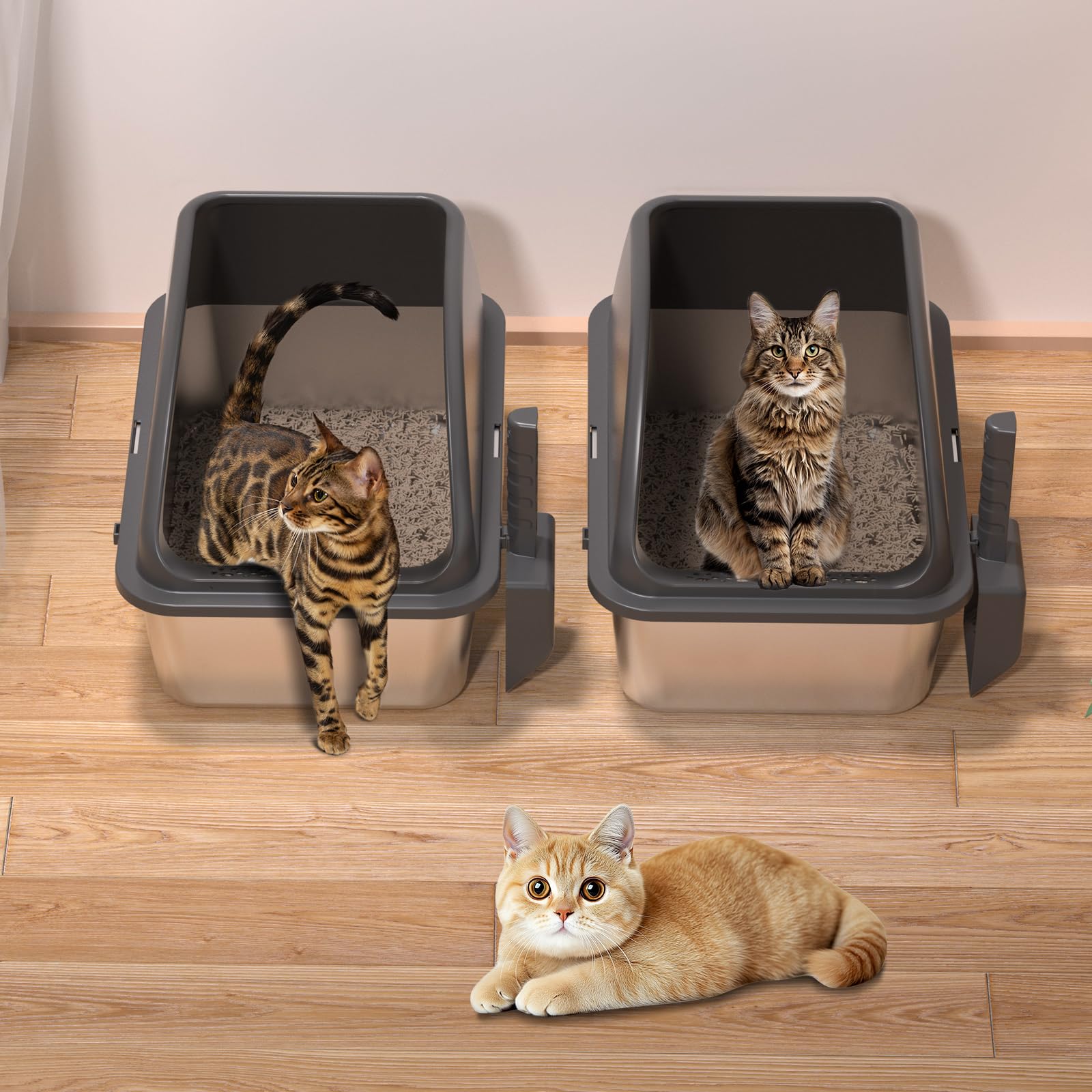 KITCATY ensemble 2 paquets bac inox, solution pratique.
