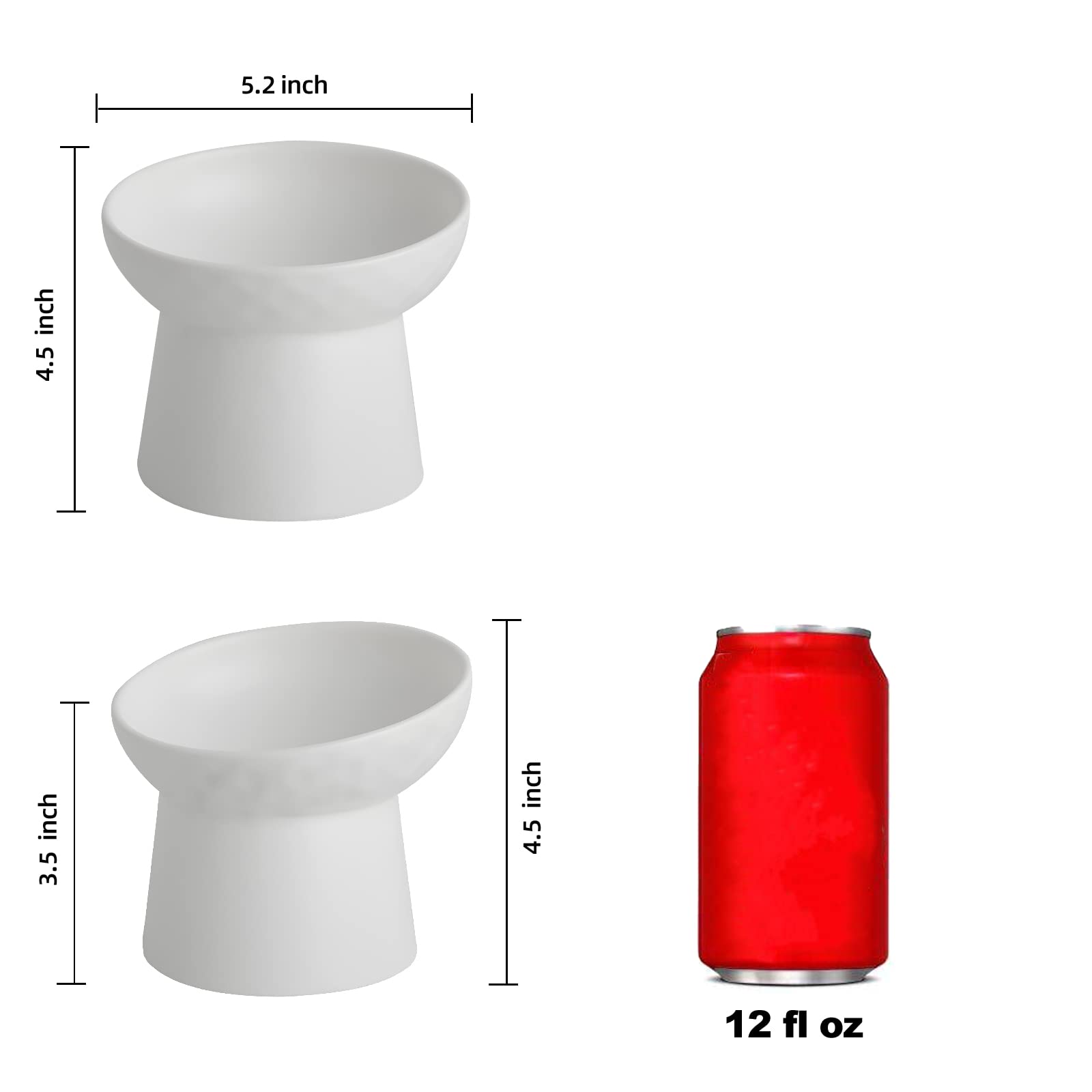 Bol chat KitchenLestar inclinée, favorise une posture naturelle pendant l'alimentation.