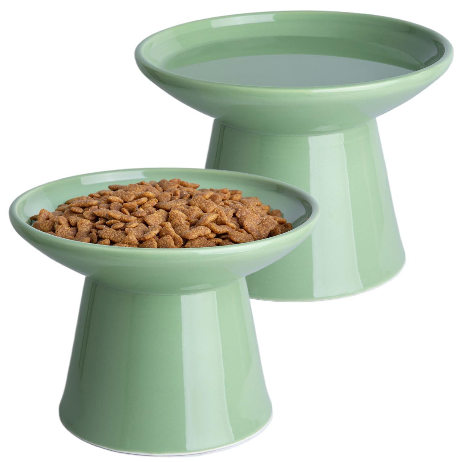 KITCHENLESTAR bol chat eleves ceramique: design élégant et repas confortables.