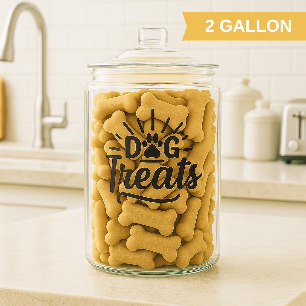 Bocal verre clair Kitchentoolz avec anse, pratique et esthétique pour les snacks.