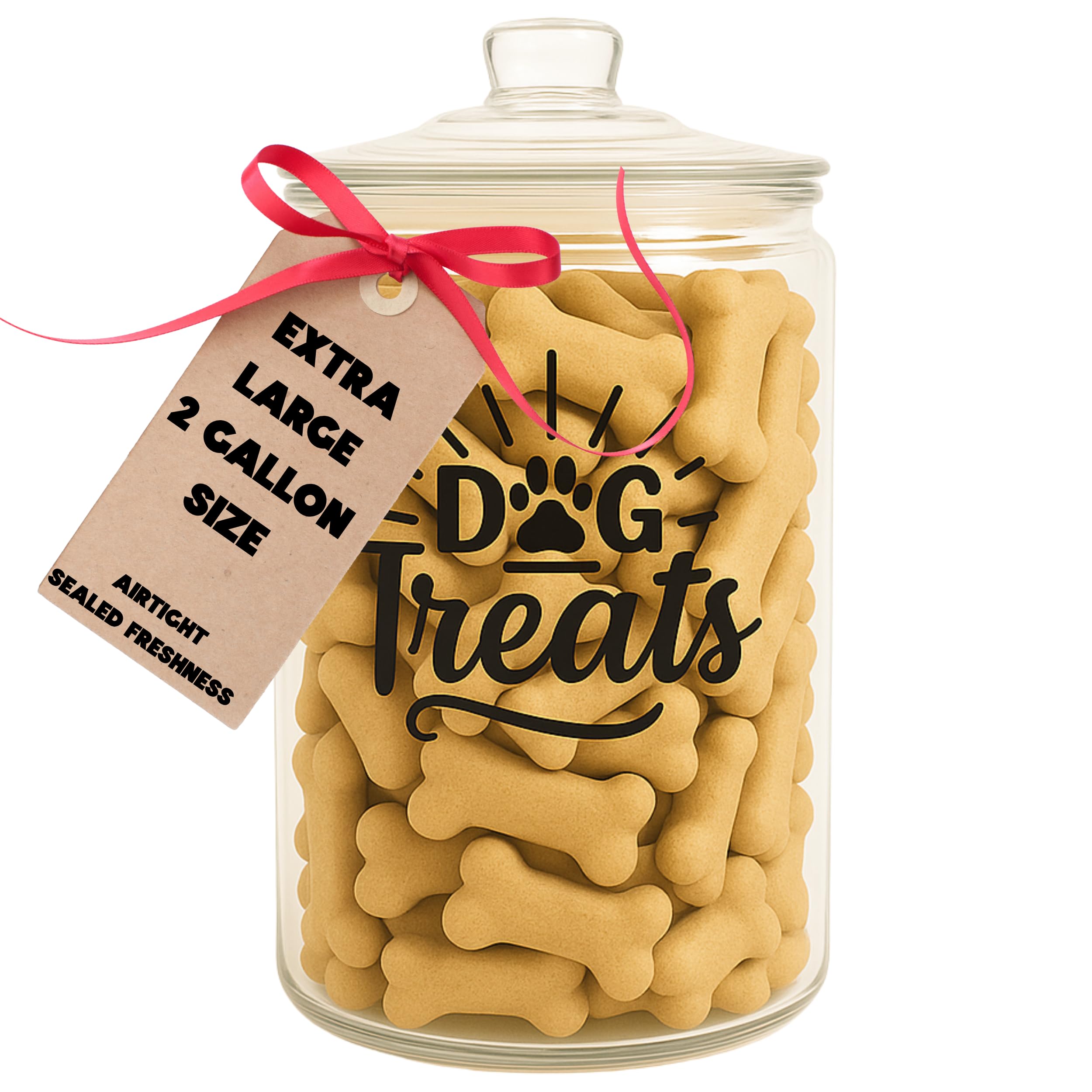 Conteneur Kitchentoolz pour friandises chien, capacité deux galons, garde les snacks frais.