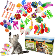 Jouets KITCHSTAR ensemble 46 pièces pour chats intérieurs, divertissement varié