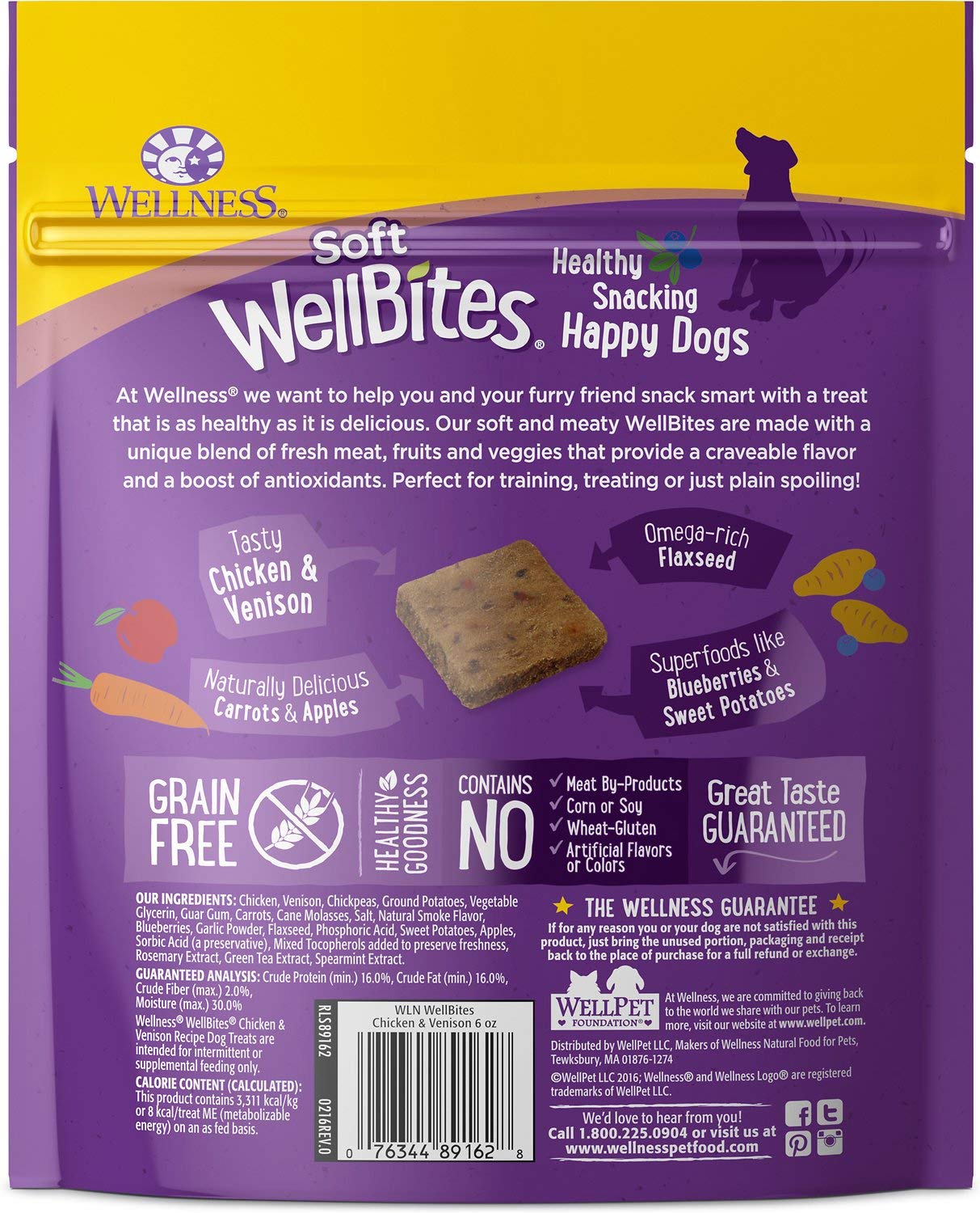 Kitmous WellBites dinde-canard, saveur riche pour moments de récompense.