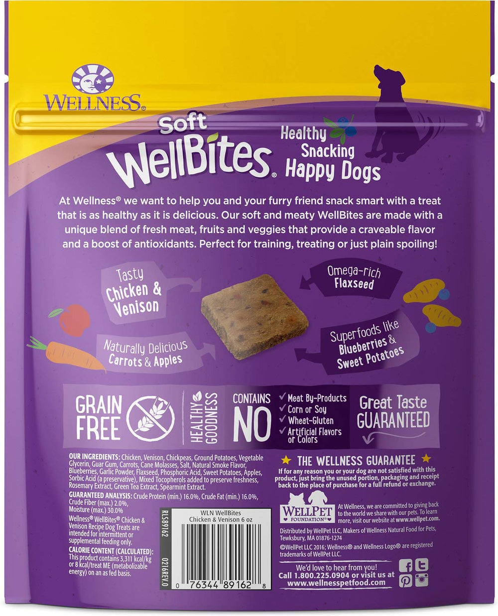 Kitmous WellBites dinde-canard, saveur riche pour moments de récompense.