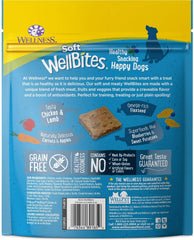 Kitmous WellBites poulet-venaison, friandise tendre pour chiens actifs.