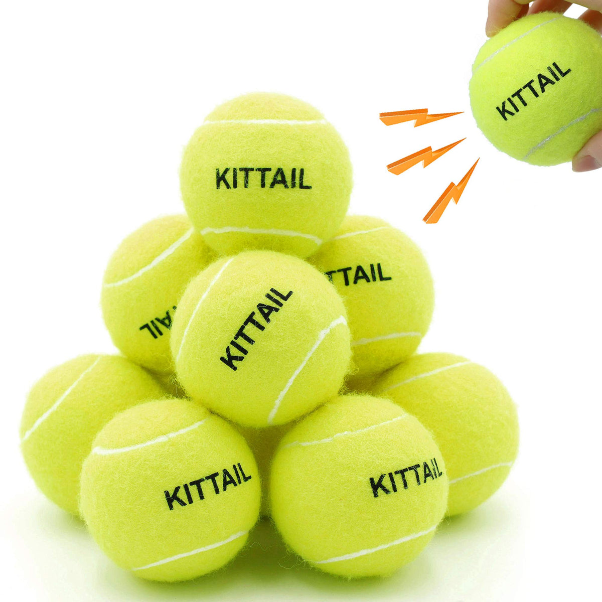 Balles tennis squeaky KITTAIL, 12 pièces, parfaites pour le jeu actif.