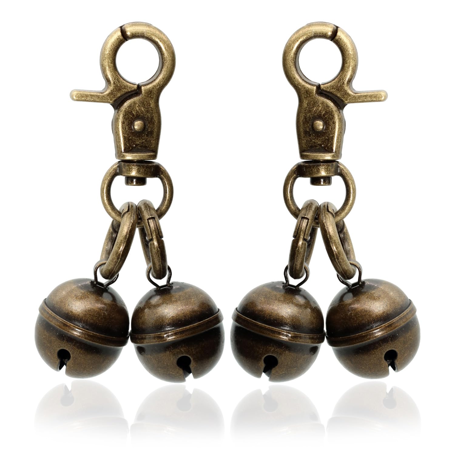 Cloche KITTAIL en cuivre sur collier chien, son clair pour alertes quotidiennes.