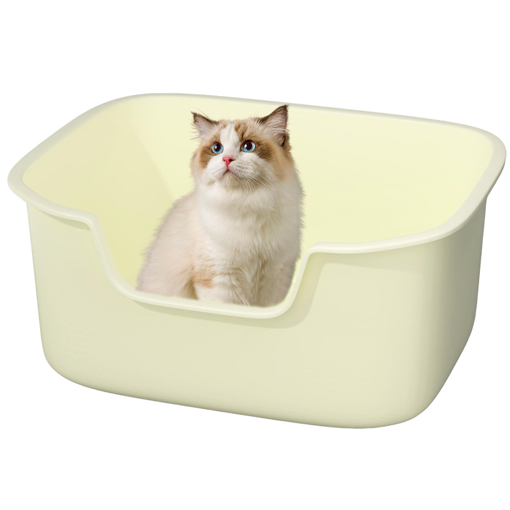 Kittenhood grand bac à litière avec rebords hauts pour éviter les éclaboussures.