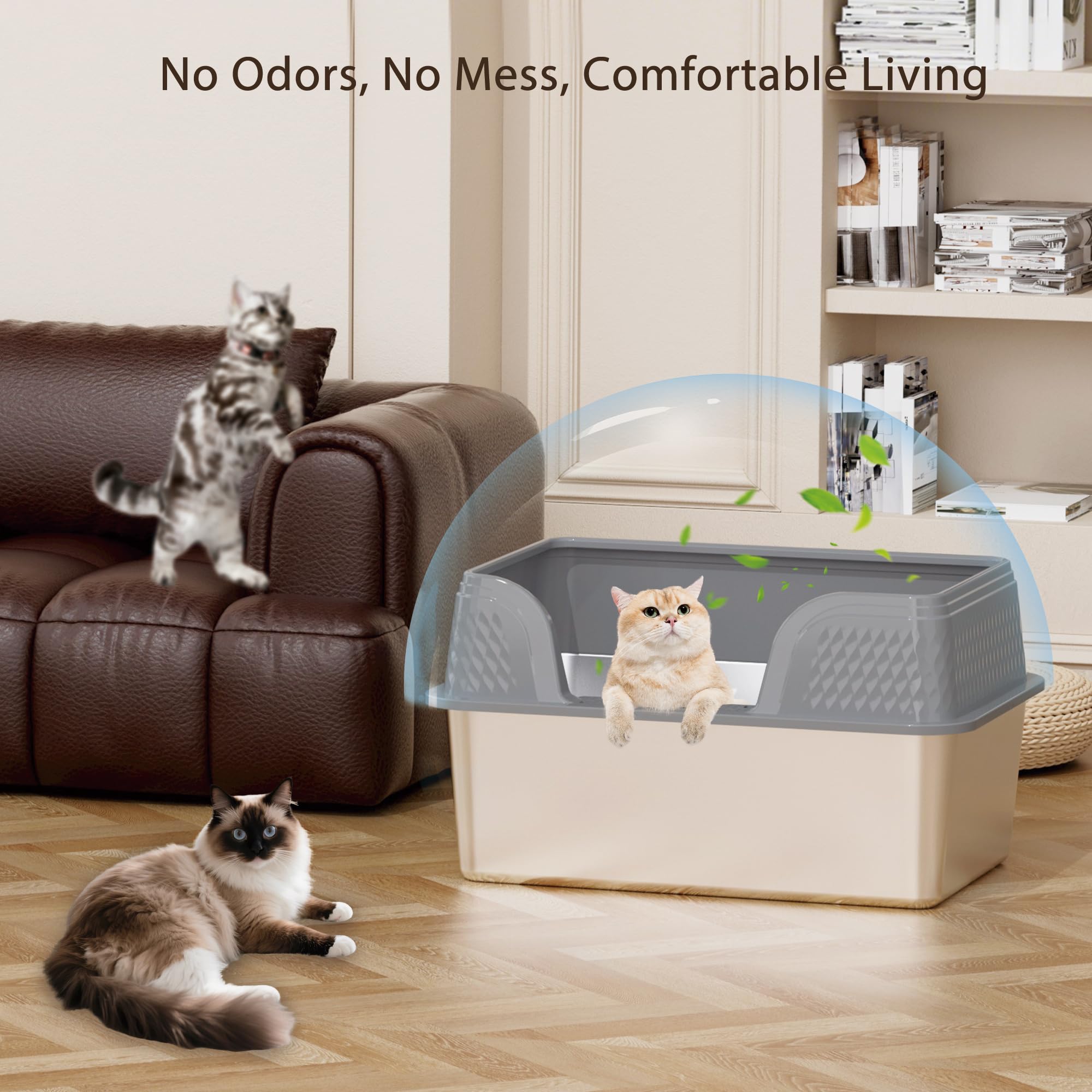 Kittenhood pelle suspendue et accessoires pour retirer les déchets facilement.