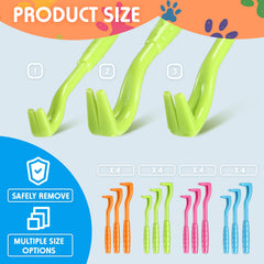 Kittmip outil-retrait-tique-3-tailles, s'adapte à toutes tailles d'animaux.
