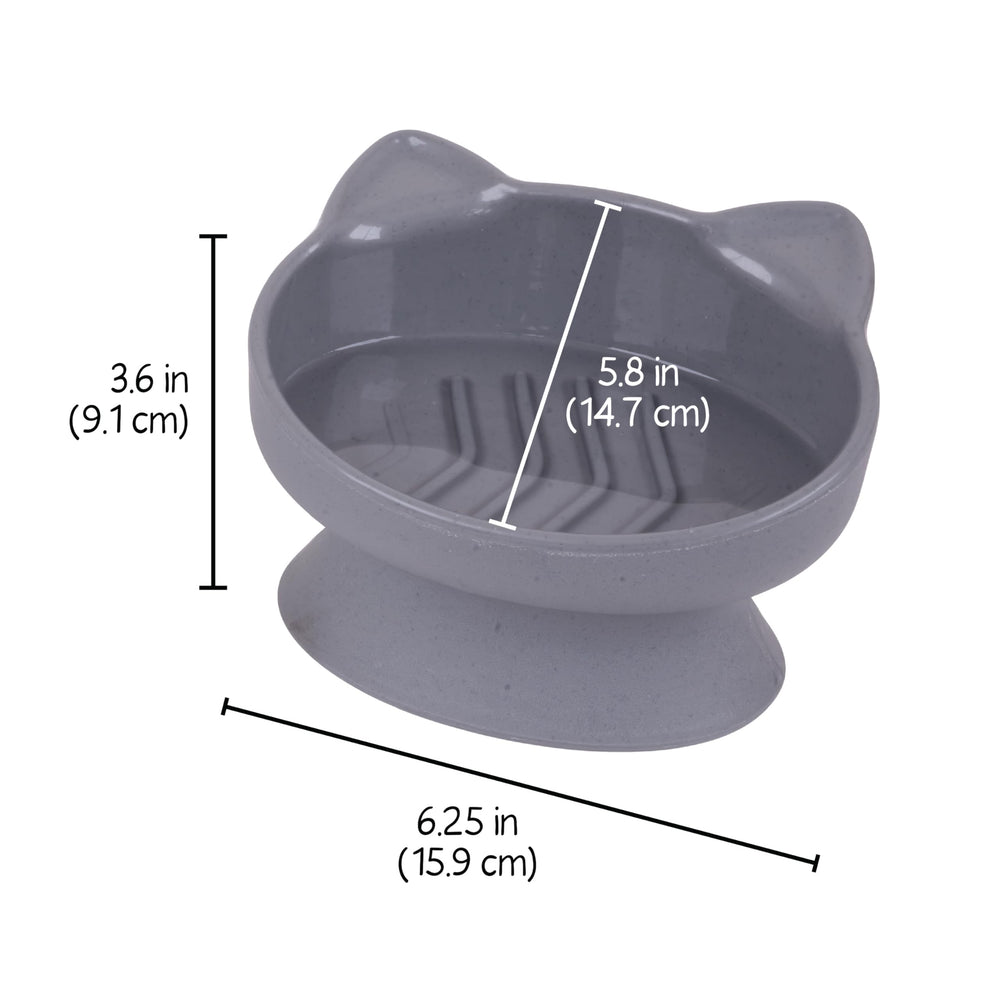 Kitty City, forme ovale ergonomique réduit la fatigue des moustaches.