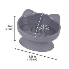 Kitty City, forme ovale ergonomique réduit la fatigue des moustaches.