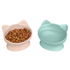 Kitty City - gamelle surélevée rose, favorise une posture naturelle pendant les repas.