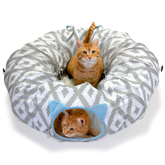 Kitty City grand-tunnel-chat-ouverte, espace de jeu spacieux pour chats.