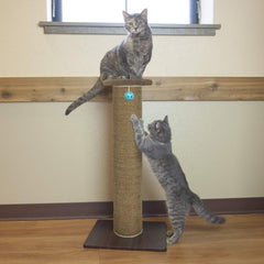 Kitty City poteau sisal naturel enveloppant surface texturée pour le griffage.