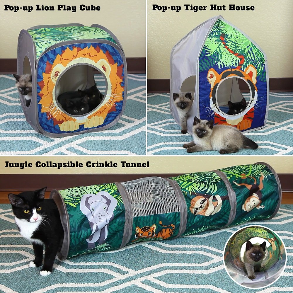 Kitty City Safari Jungle – tunnel safari, passage interactif pour exploration dynamique.