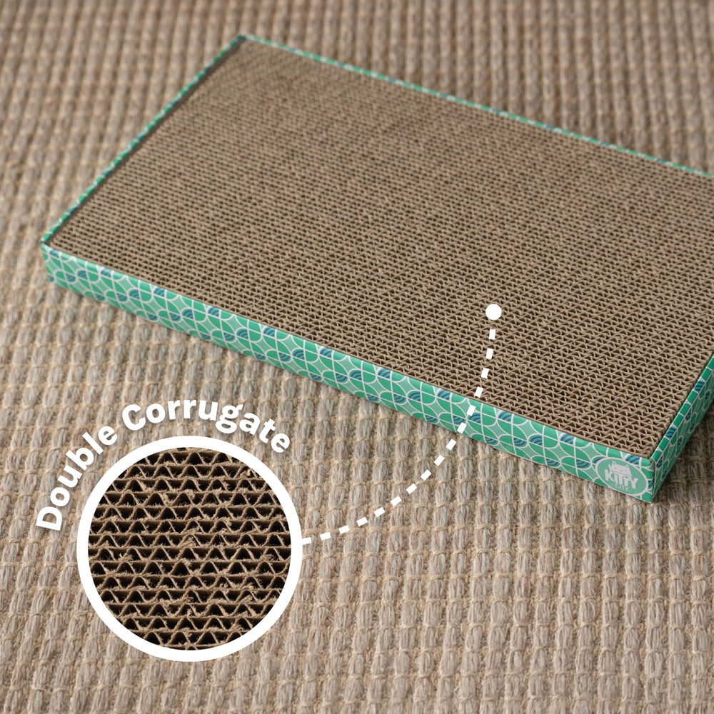 Carton ondulé durable du grattoir Kitty City, léger et recyclable.