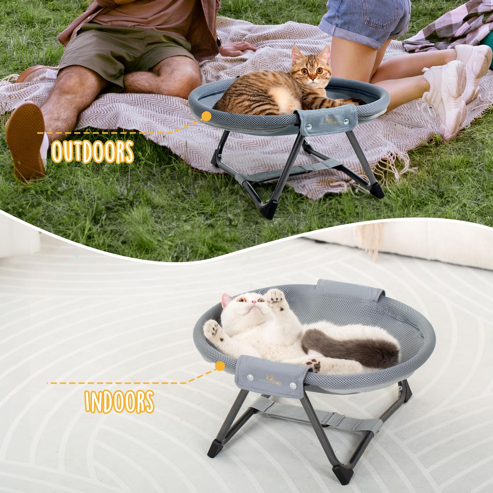 Usage intérieur et extérieur KITTY KINGDOM, parfait pour détente nomade.