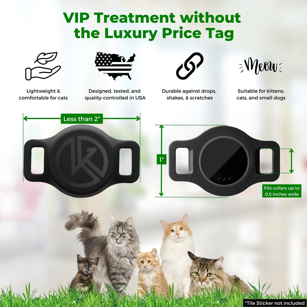 Kitty Kompass étui Tile Sticker chat silicone doux et sans tiraillement