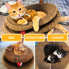 Kitty Kurlz – griffoir carton réversible, double surface durable.