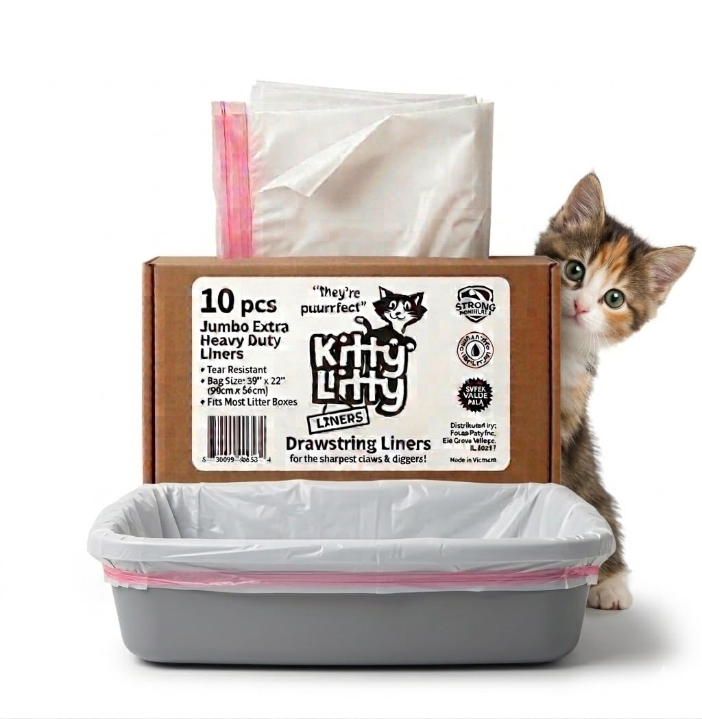 Kitty Litty sacs-litiere jumbo 39x22 adaptés pour grands bacs.