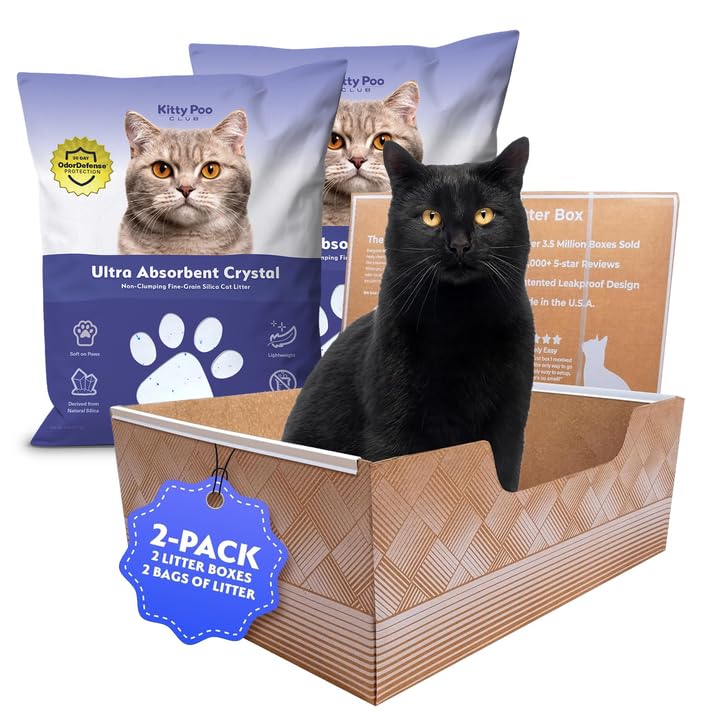 Kitty Poo Club boite-litiere impermeable: maintien des liquides pour sols propres