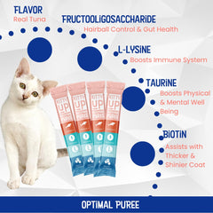 Purée enrichie en multivitamines et nutriments essentiels pour chats.