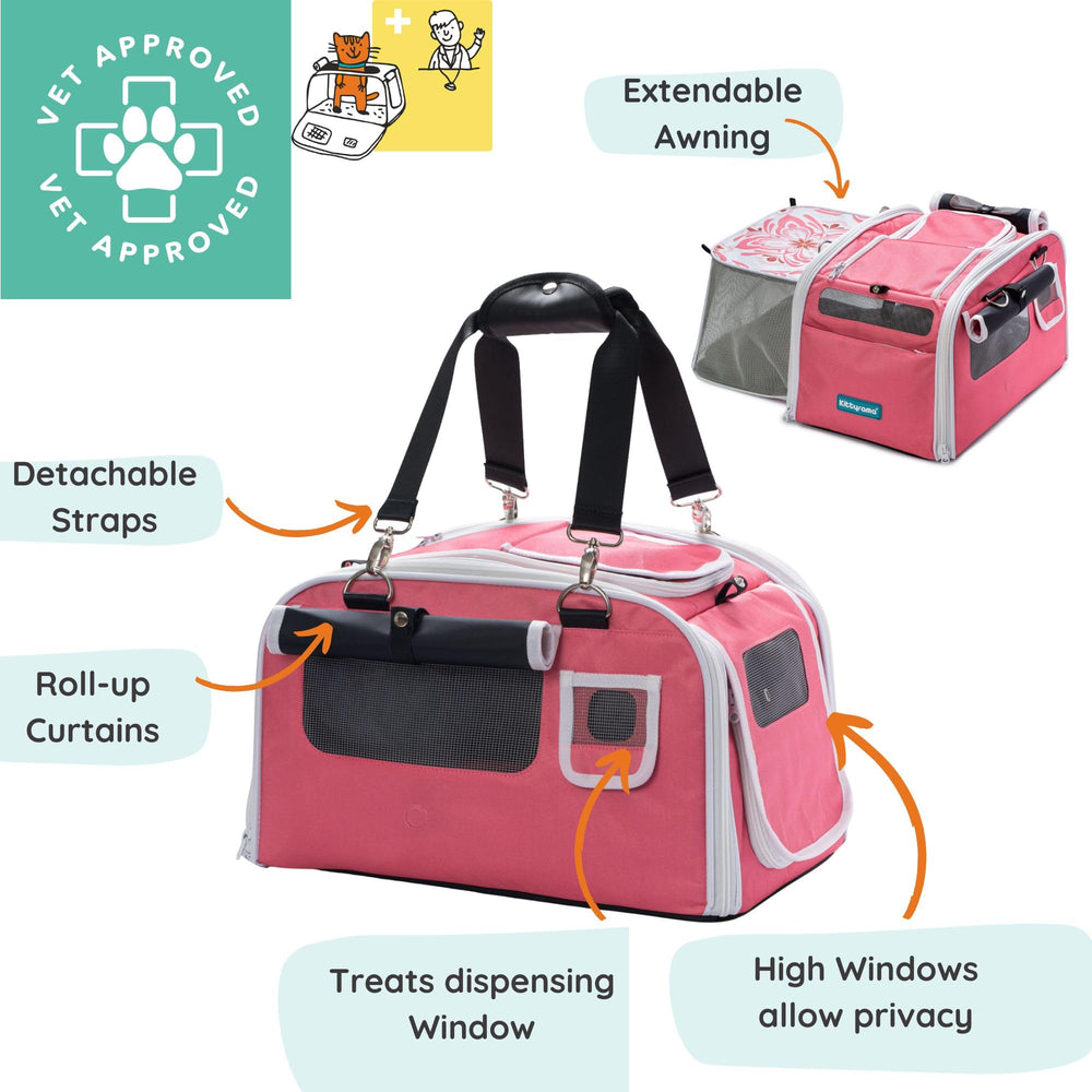 Kittyrama fenêtre distributeur de friandises, interaction ludique pendant le trajet.