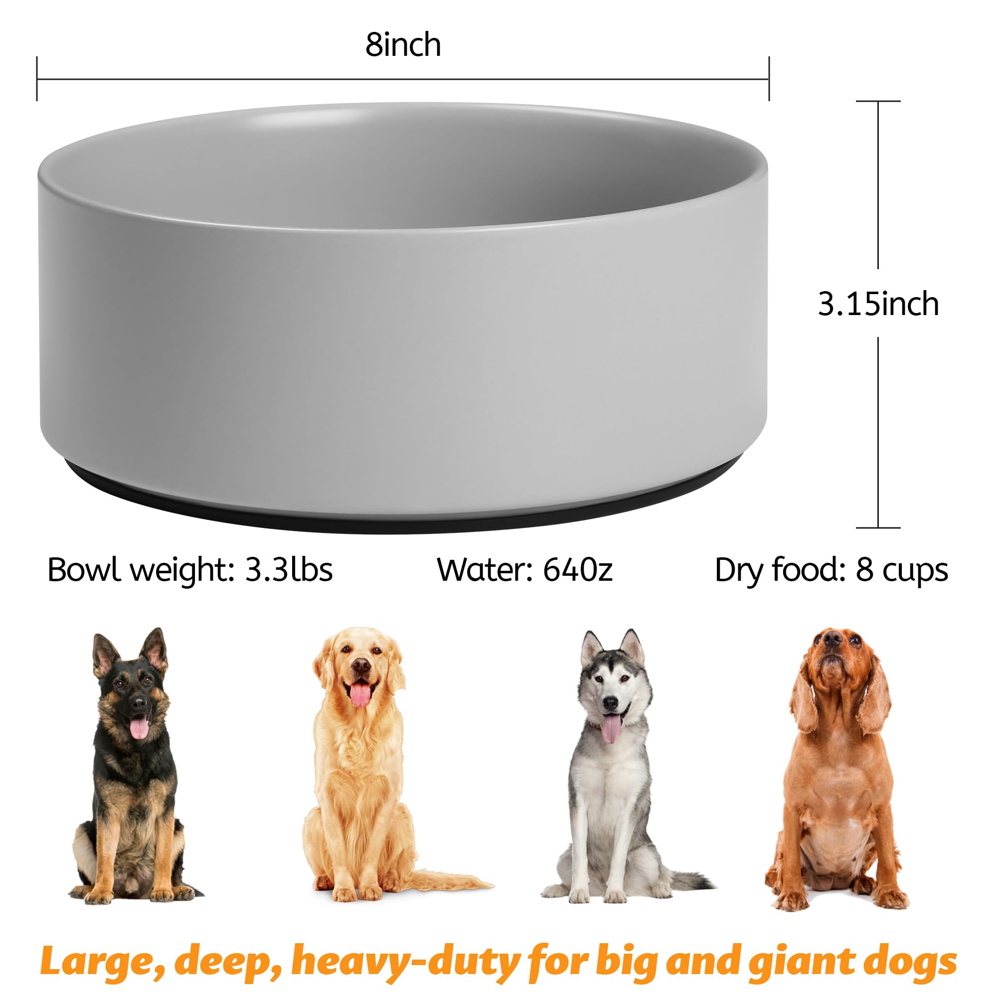 Kitwinney bol grande capacité 64 oz, idéal pour chiens moyens et grands