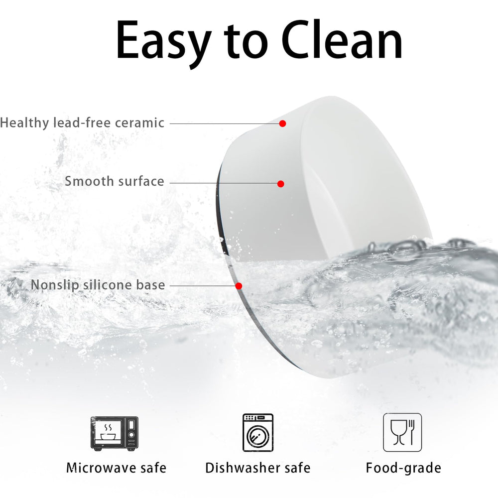 Base en silicone stable et silencieuse évitant les glissements pendant le repas.