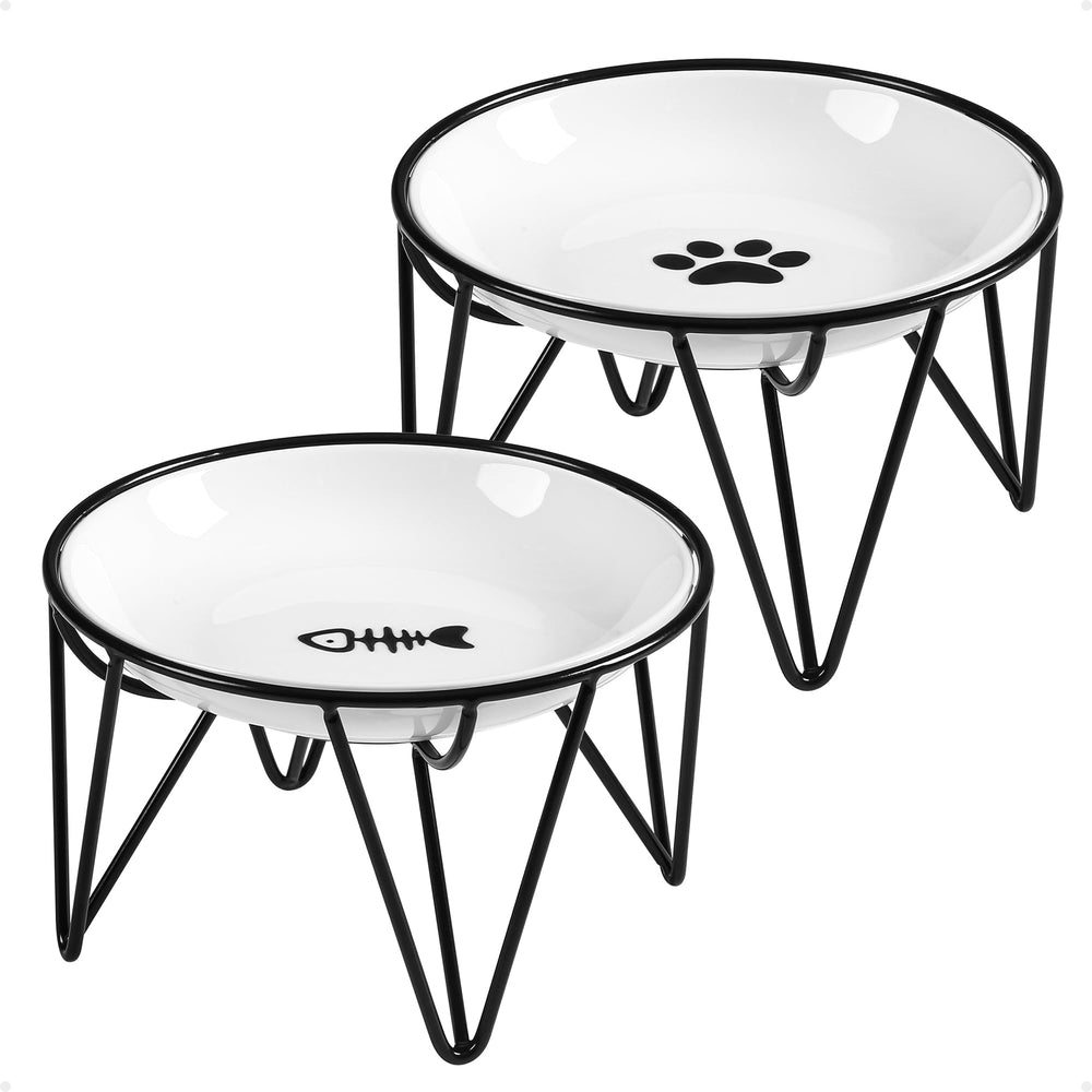 Kitwinney bols chat eleves: hauteur ergonomique offrant repas confortable.