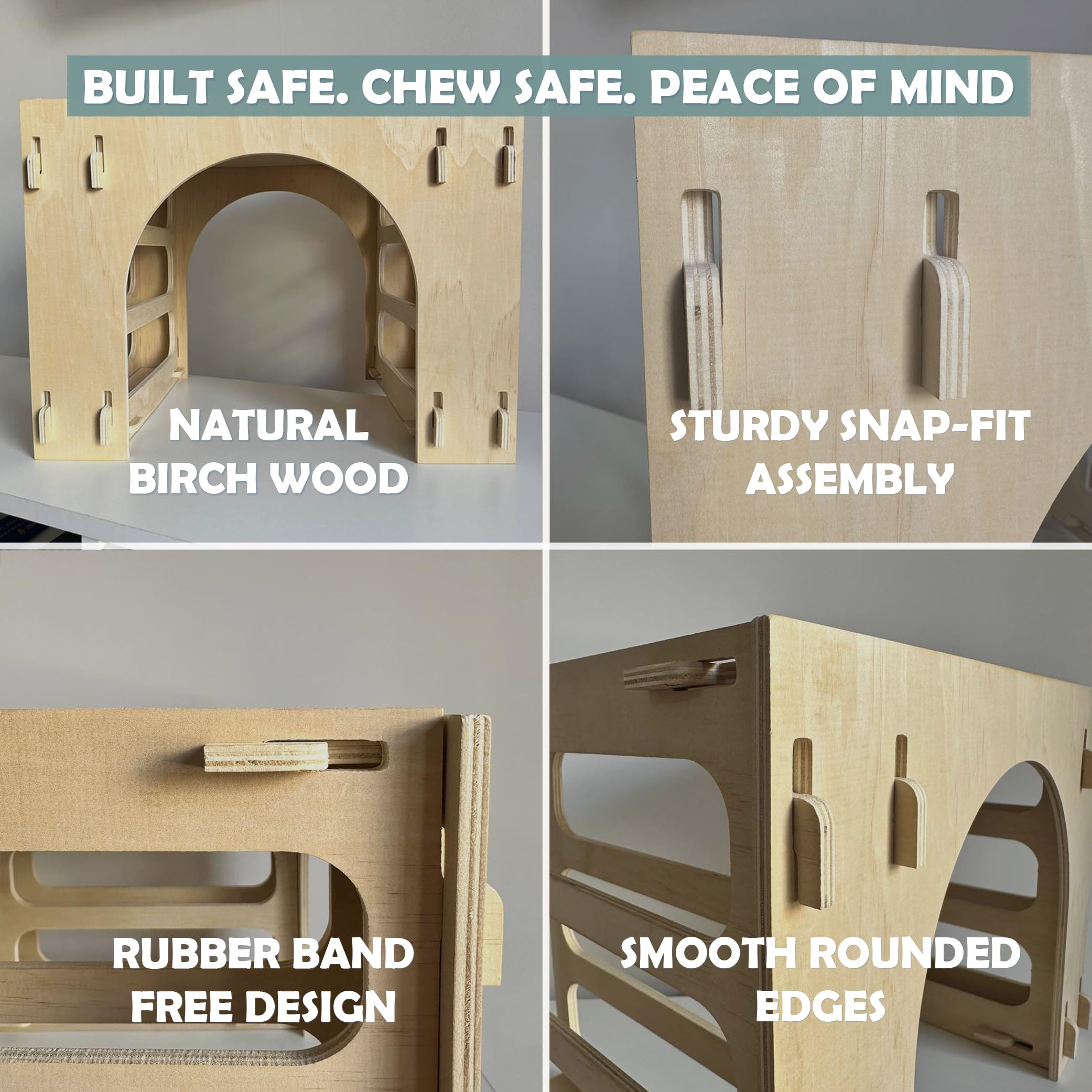 Kiwi et Mora Bois naturel sans produits chimiques pour mordiller.