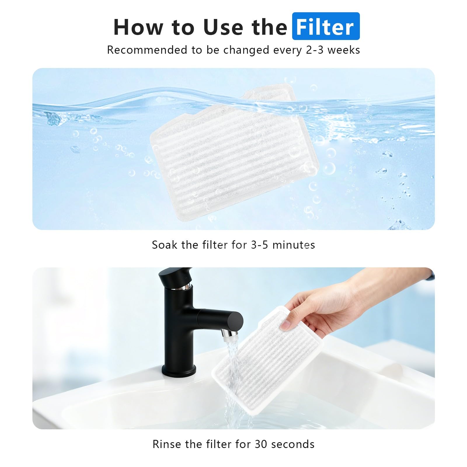 KiwiLove D90: éponges-pompe supplémentaires protègent pompe et filtration.