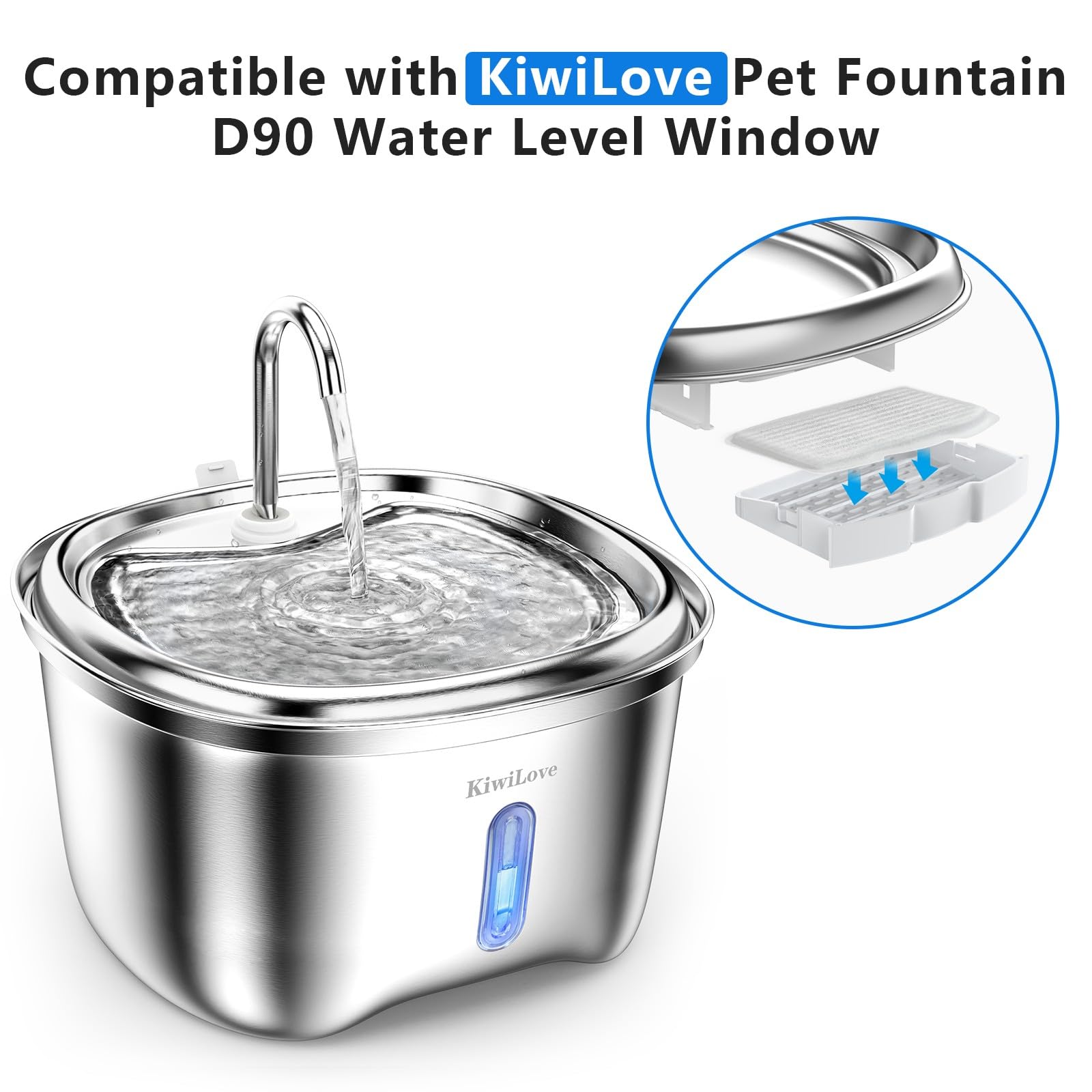 KiwiLove D90: filtre-échange ionique pour meilleure saveur.