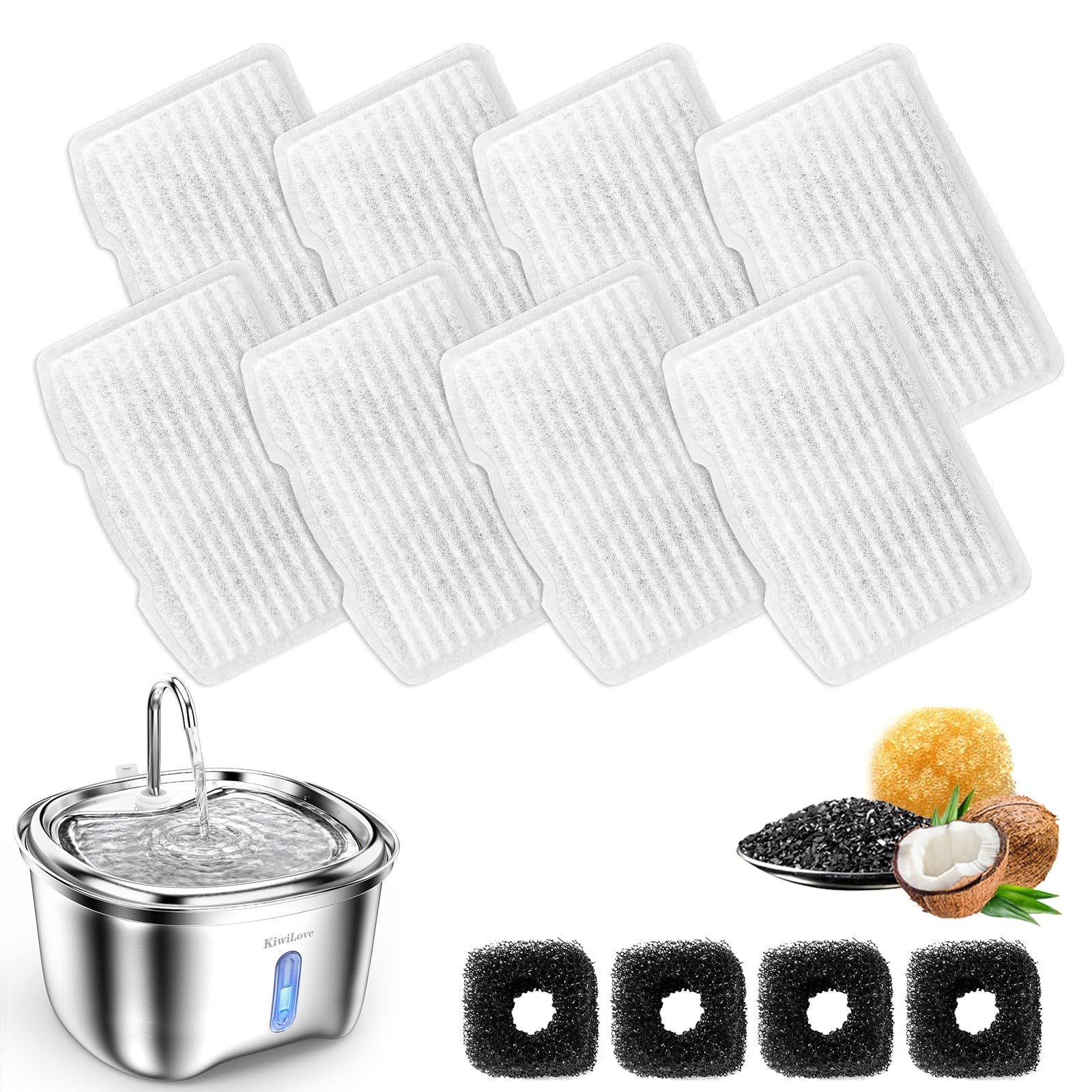 KiwiLove D90: filtre-remplacement 12-pack pour eau plus fraîche.
