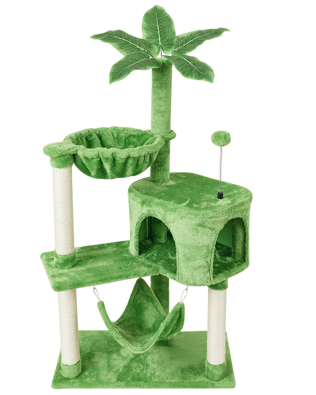 KIYUMI Arbre à chat multi-niveau avec poste sisal pour griffes et repos en hauteur.