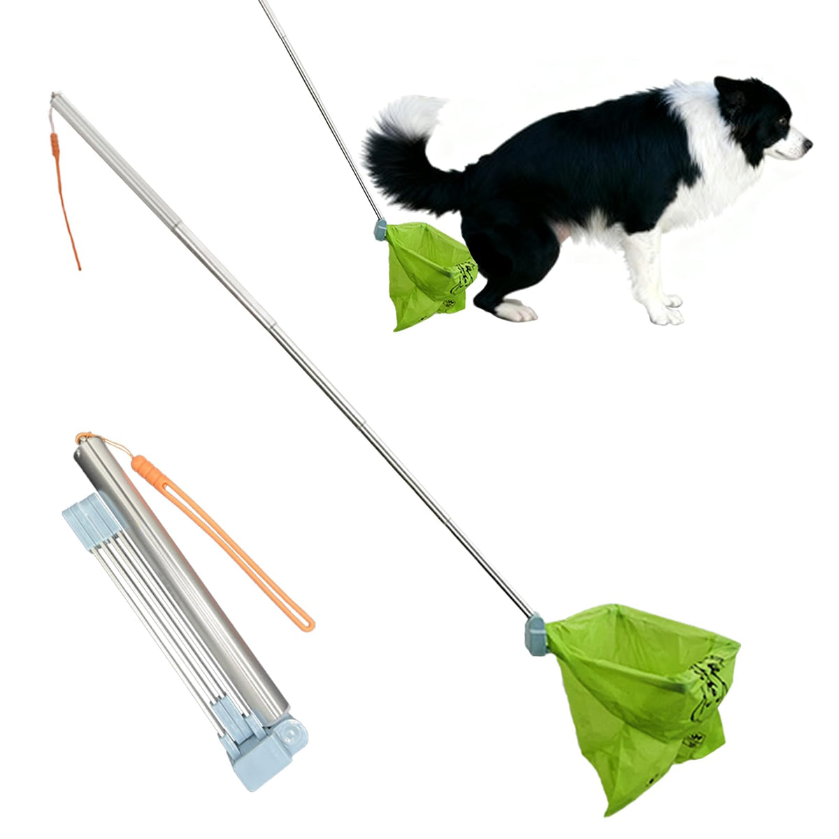 KJYFZX ramasse-crotte pliable pour chien – pratique et hygiénique en promenade.
