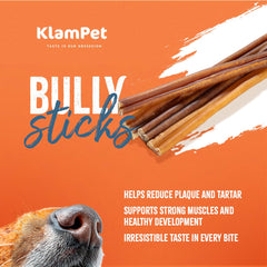 KLAMPET NATURALS bâtonnets pour chiens, texture ferme, soutien potentiel à la dentition.