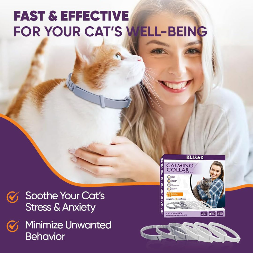 Klioak collier gris pour chats, discret et efficace.