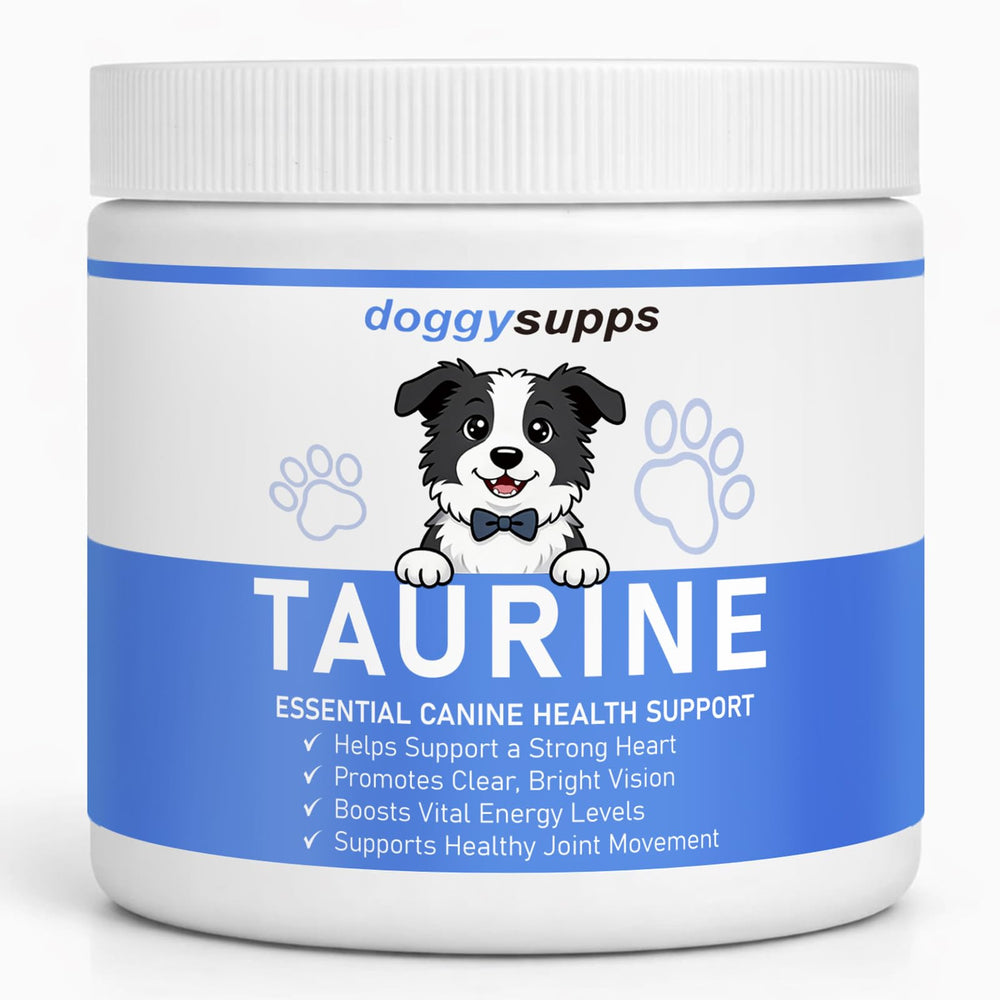 KLUNIZ Doggy Supps Taurine — emballage pratique pour une utilisation quotidienne.