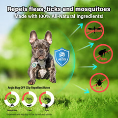 Bug-Off Clip attache rapide sur collier pour chien.