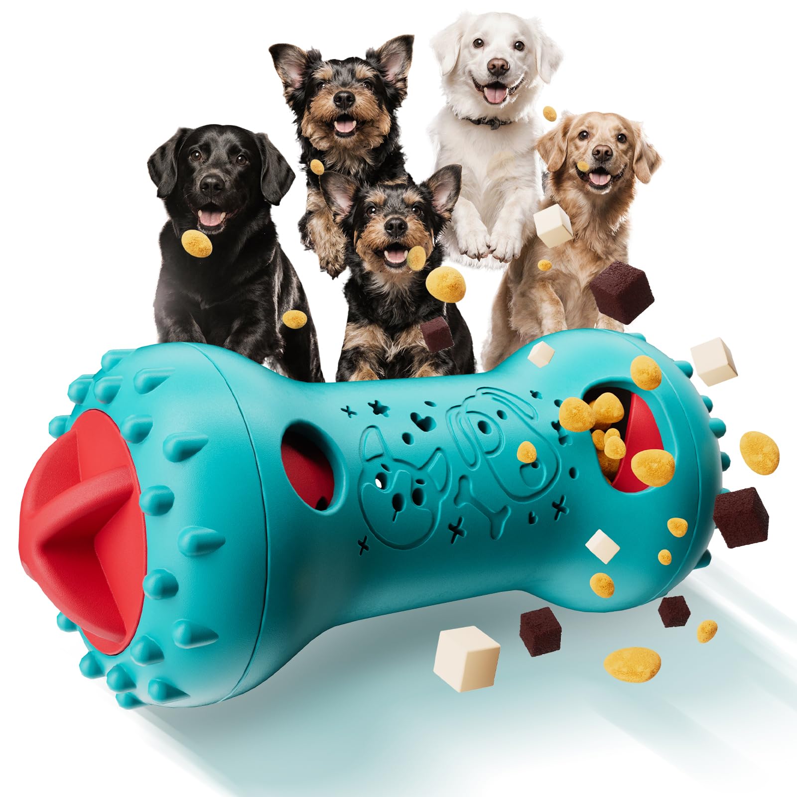 Jouet Knitly interactif avec os biomimétique ajustable pour stimuler l'intelligence du chien.