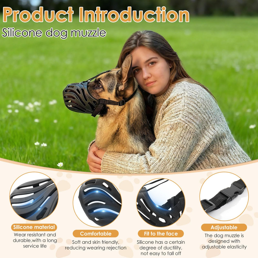 KnJuLee masque-chien silicone respiration optimale pour chien actif.