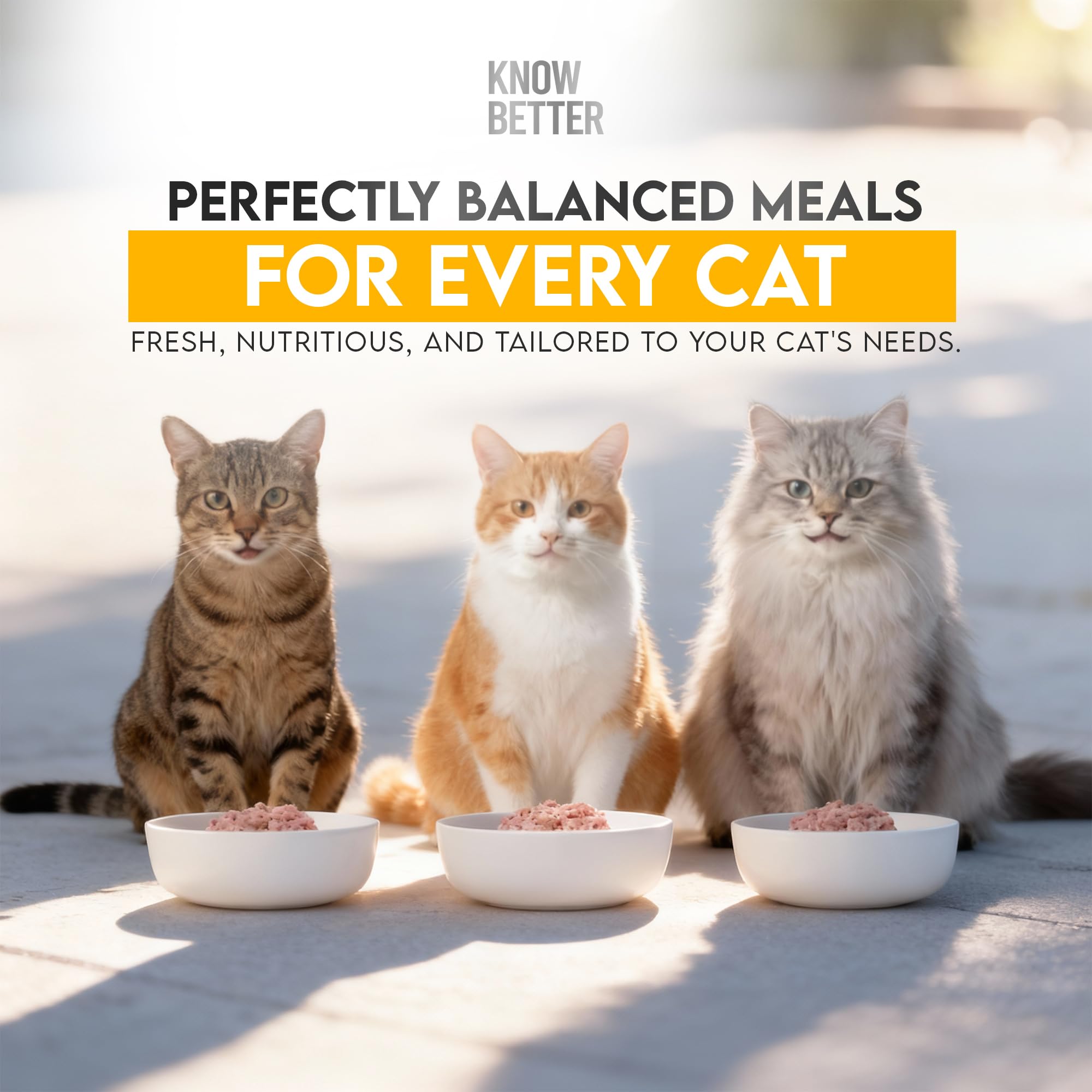 Know Better Portion Chat Adulte: portions adaptées pour repas maison équilibré.