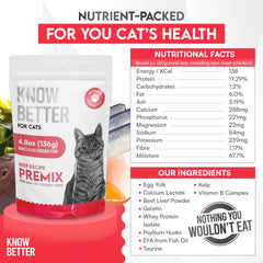 Know Better Premix Boeuf - préparation avec eau pour repas cru ou cuit.